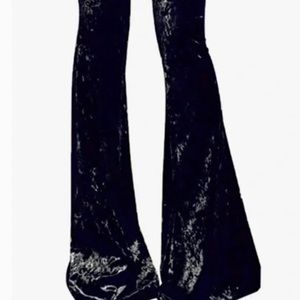 Pylo Ultra Flared Velvet Bellbottoms, XS